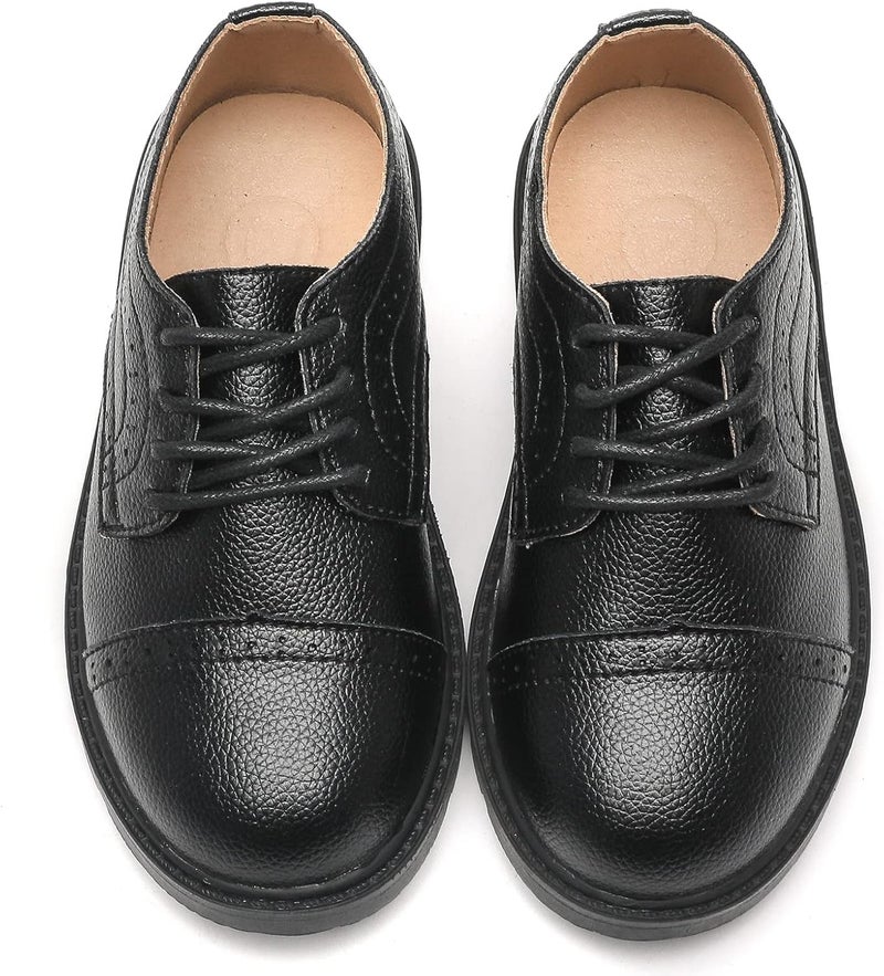 DADAWEN Boys Girls Classic Lace-Up Dress Shoes Oxford Shoes Wedding Church School Uniform Shoes (Toddler/Little Kid/Big Kid) - Image 4